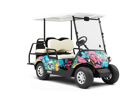 Mix Up Halloween Wrapped Golf Cart