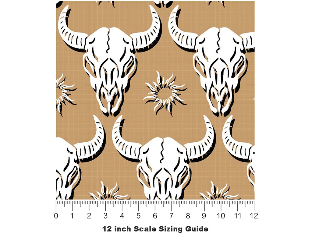 Natural Buffalo Halloween Vinyl Film Pattern Size 12 inch Scale