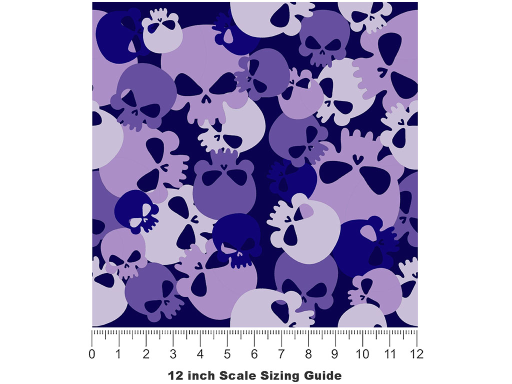 Navy Calvaria Halloween Vinyl Film Pattern Size 12 inch Scale