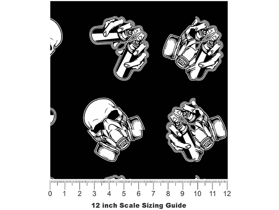 Paint Fumes Halloween Vinyl Film Pattern Size 12 inch Scale