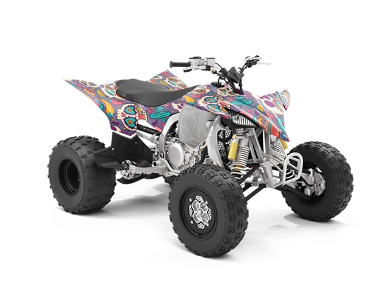 Painted Skulls Halloween ATV Wrapping Vinyl