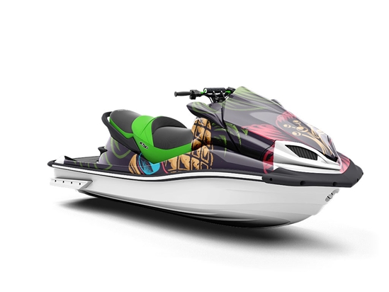 Pineapple Head Halloween Jet Ski Vinyl Customized Wrap