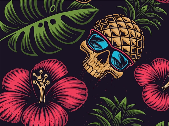 Pineapple Head Halloween Vinyl Wrap Pattern