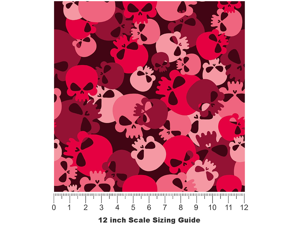 Pink Calvaria Halloween Vinyl Film Pattern Size 12 inch Scale