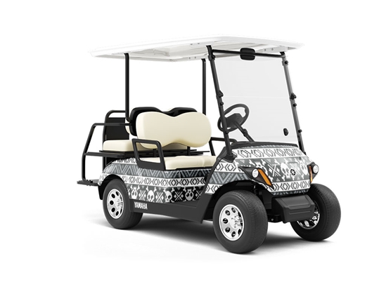 Pixel Death Halloween Wrapped Golf Cart