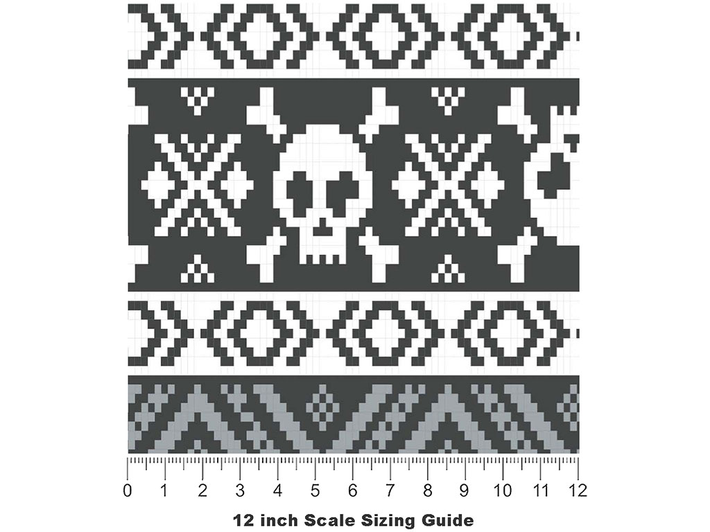 Pixel Death Halloween Vinyl Film Pattern Size 12 inch Scale