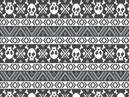 Pixel Death Halloween Vinyl Wrap Pattern