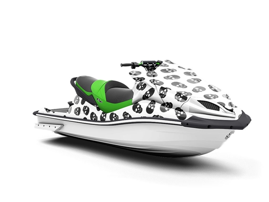 Polkadot Skulls Halloween Jet Ski Vinyl Customized Wrap