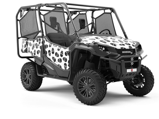 Polkadot Skulls Halloween Utility Vehicle Vinyl Wrap