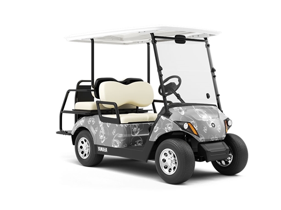 Racer Head Halloween Wrapped Golf Cart