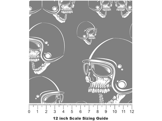 Racer Head Halloween Vinyl Film Pattern Size 12 inch Scale