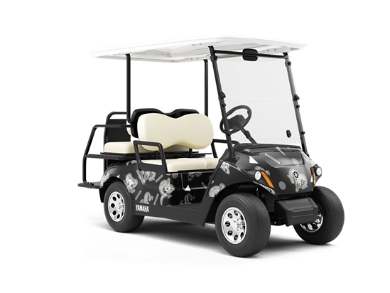 Ram Heads Halloween Wrapped Golf Cart