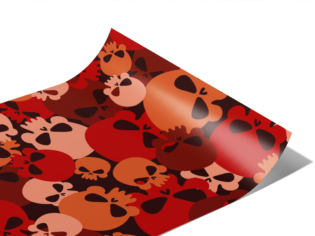 Red Calvaria Halloween Vinyl Wraps