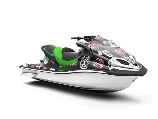 Skull Stripping Halloween Jet Ski Vinyl Customized Wrap