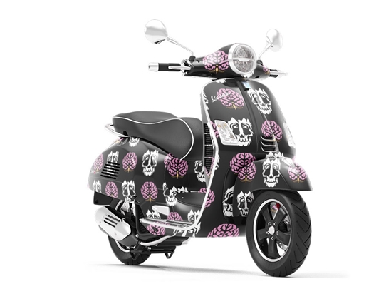 Skull Stripping Halloween Vespa Scooter Wrap Film