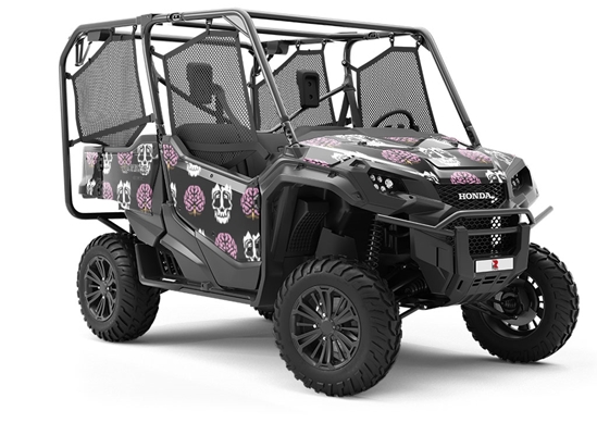 Skull Stripping Halloween Utility Vehicle Vinyl Wrap