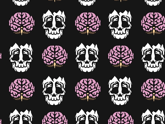 Skull Stripping Halloween Vinyl Wrap Pattern