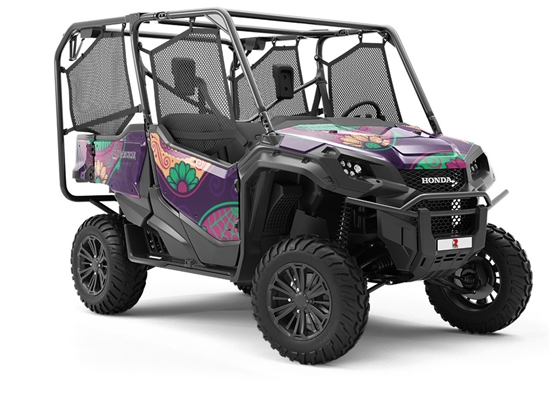 Sugar Skull Halloween Utility Vehicle Vinyl Wrap