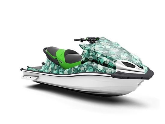 Teal Calvaria Halloween Jet Ski Vinyl Customized Wrap