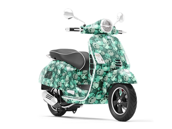 Teal Calvaria Halloween Vespa Scooter Wrap Film