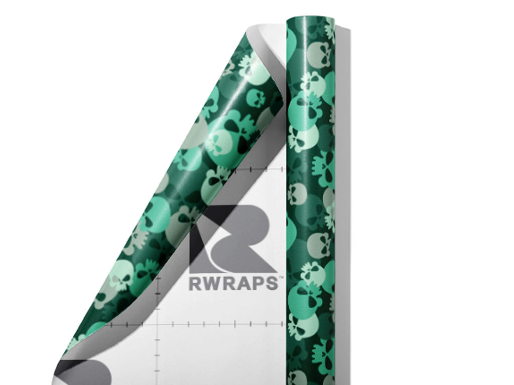 Teal Calvaria Halloween Wrap Film Sheets