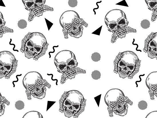 Three Monkeys Halloween Vinyl Wrap Pattern