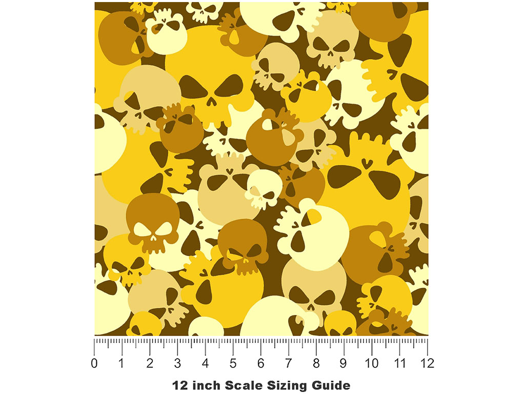 Yellow Calvaria Halloween Vinyl Film Pattern Size 12 inch Scale