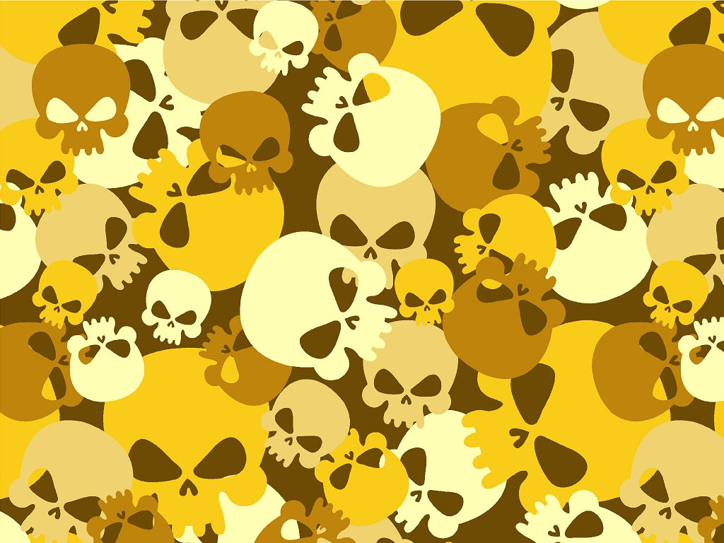 Yellow Calvaria Halloween Vinyl Wrap Pattern