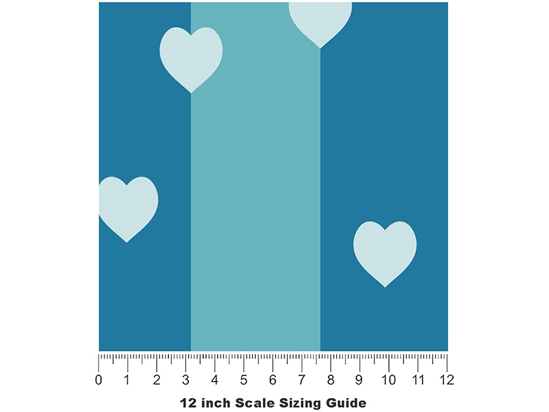 Hole Punched Heart Vinyl Film Pattern Size 12 inch Scale