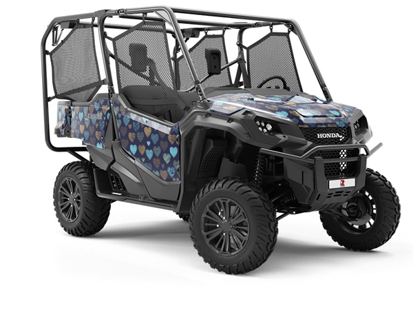 Stitched Together Heart Utility Vehicle Vinyl Wrap