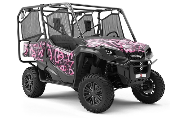 Notebook Scribbles Heart Utility Vehicle Vinyl Wrap