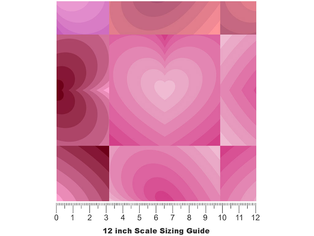 Walls Up Heart Vinyl Film Pattern Size 12 inch Scale