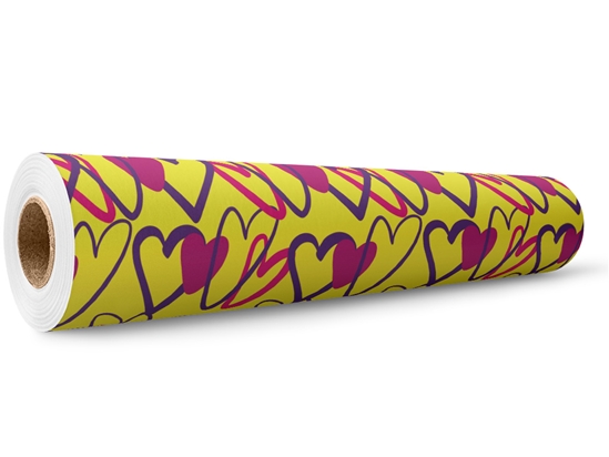 Be Mine Heart Wrap Film Wholesale Roll