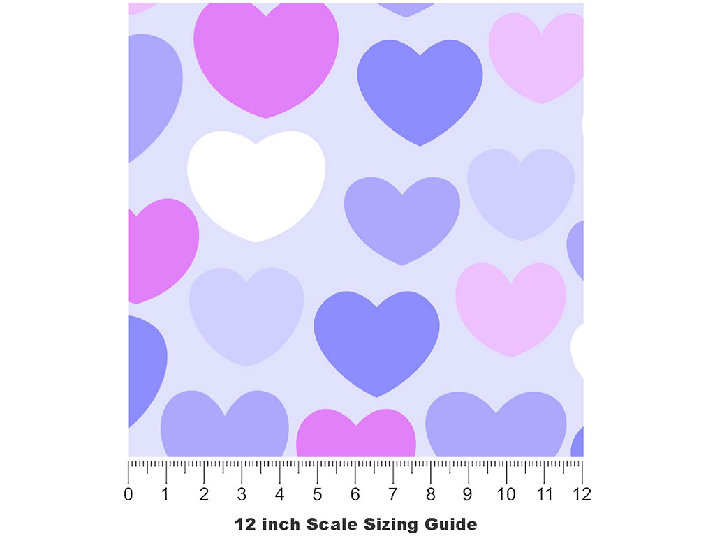 Chest Bubbles Heart Vinyl Film Pattern Size 12 inch Scale