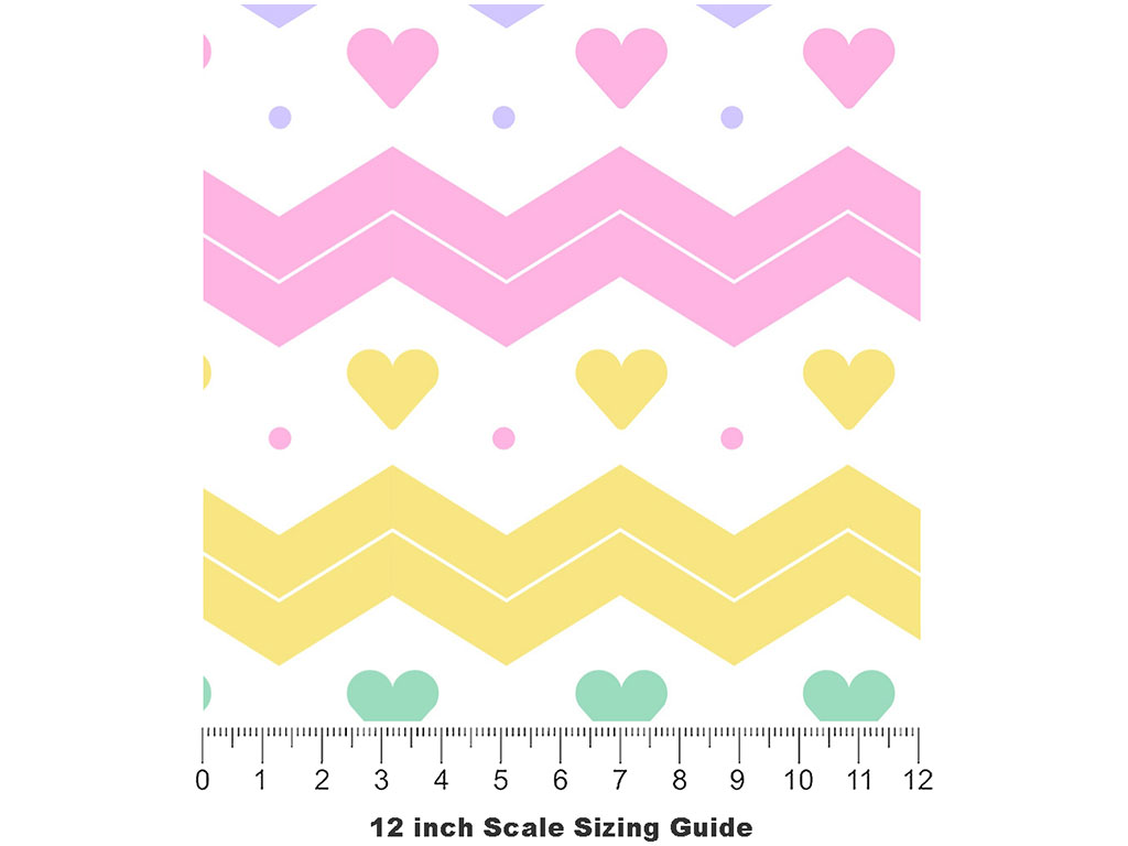 Old Love Heart Vinyl Film Pattern Size 12 inch Scale