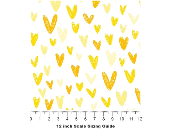 Youthful Love Heart Vinyl Film Pattern Size 12 inch Scale