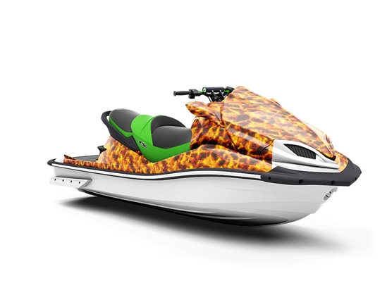 Fiery Dungeon Lava Jet Ski Vinyl Customized Wrap