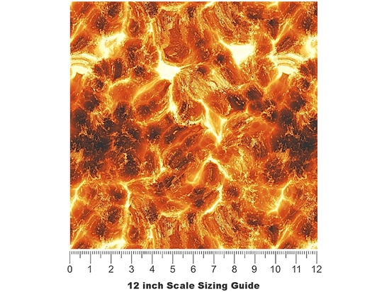 Fire Fountain Lava Vinyl Film Pattern Size 12 inch Scale