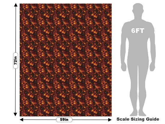 Hotspot Reflection Lava Vehicle Wrap Scale