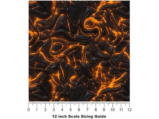 Smoldering Mess Lava Vinyl Film Pattern Size 12 inch Scale