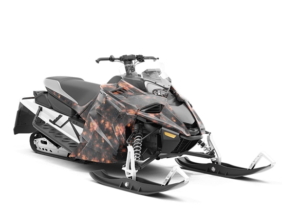 Volcanic Stone Lava Custom Wrapped Snowmobile