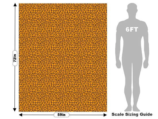 Orange Leopard Vehicle Wrap Scale