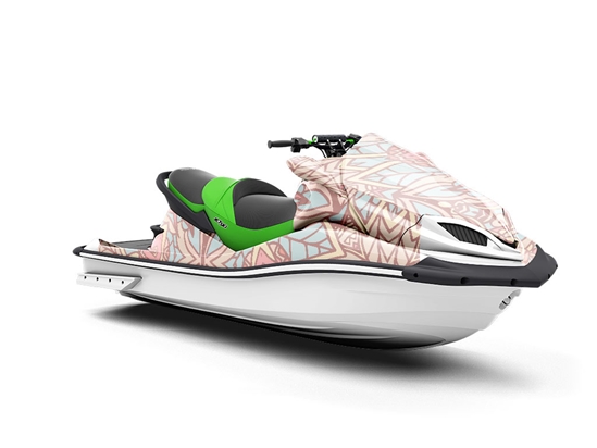 Pale Roses Mandala Jet Ski Vinyl Customized Wrap