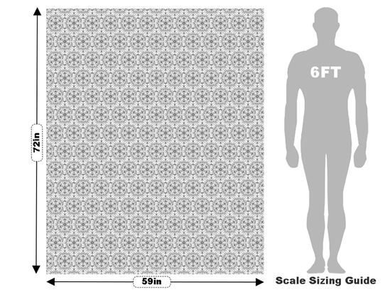 White Cylindrical Mandala Vehicle Wrap Scale