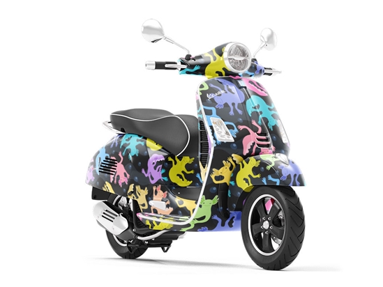 Neon Salamanders Marine Life Vespa Scooter Wrap Film