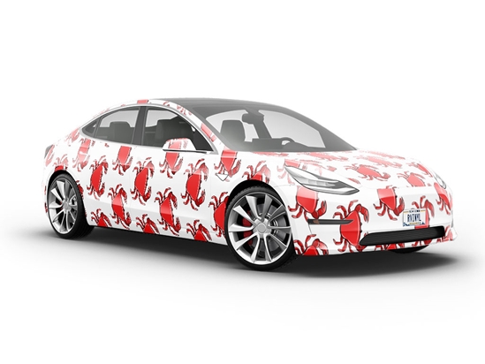 Cartoon Crabs Marine Life Vehicle Vinyl Wrap