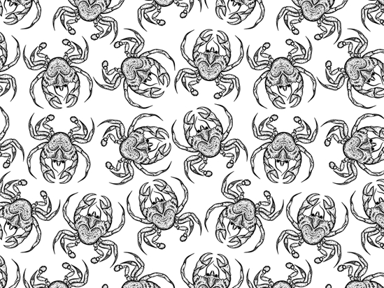 Crabby Mood Marine Life Vinyl Wrap Pattern