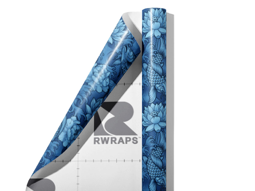 Blue Koi Marine Life Wrap Film Sheets