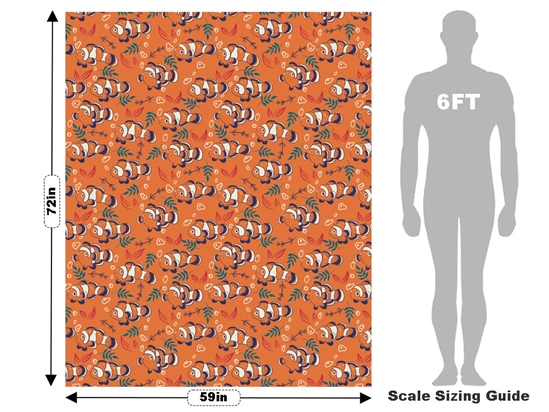 Confused Clownfish Marine Life Vehicle Wrap Scale