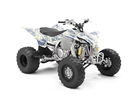 White Koi Marine Life ATV Wrapping Vinyl